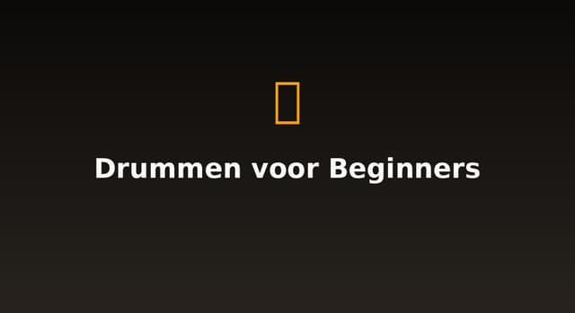 Drummen voor Beginners [2026] → Je Eerste Beat in 30 Min