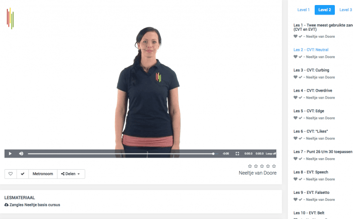 Zangcursus screenshot 2